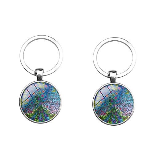 X-SPORT Round Key Ring Pendant Keychain Metal Key Ring Key Chain 2pcs