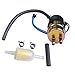 PLDDE New 1pc High Performance DC 12V Electric Gas Intank EFI Fuel Pump Assembly Connector+Filter/Strainer+Clamps+Rubber Hose Compatible with Mule 1000 2500 2510 2520 3000 3010 3020