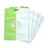 The Crème Shop Green Tea & Latte Fusion Sheet Mask - 5 Piece Set