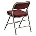 Flash Furniture HERCULES Series Premium Curved Triple Braced & Double Hinged Burgundy Fabric Metal Folding Chair