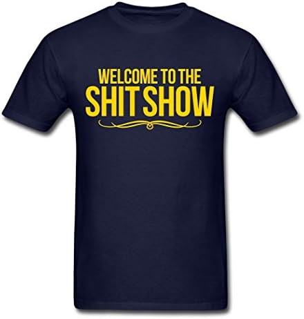Motly Funny Men's T-Shirt Welcome To The Shit Show Navy XL