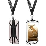 Cell Phone Lanyard Strap Universal Smartphone Case Cover Neck Holder Wrist Strap Compatible i Phone X 8 7 6 Plus Galaxy S9 S8 S7 Plus Note 8 Moto LG & More (Dark Black)
