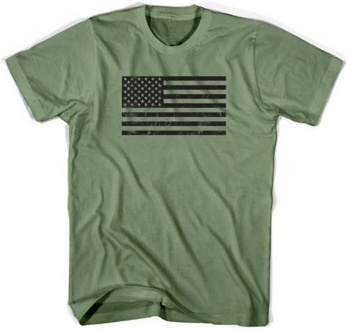 USA American Flag Soccer T-shirt, Army, Large