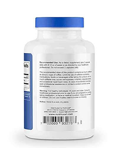 Nutricost Caffeine Pills 200mg 120 Caps In Dubai Uae Whizz Supplements