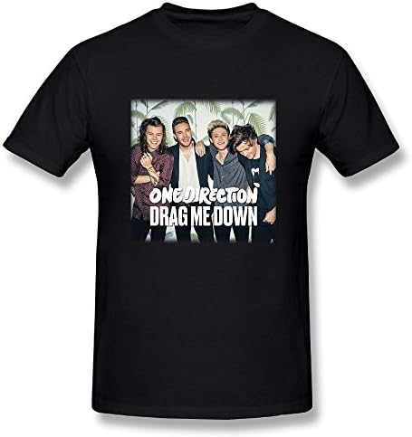 Edongquwe Mens Classic Tee One Direction Drag Me Down Black
