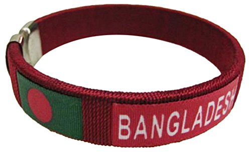 Flag C Bracelets Wristbands - Asia &amp; Africa (3-Pack, Country: Bangladesh)