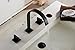 Aquafaucet Waterfall 8-16 Inch Oil Rubbed Bronze 3 Holes 2 Handles Widespread Commercial Bathroom Sink Faucet