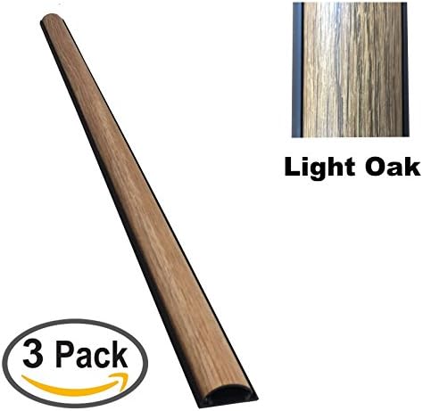 ChordSavers StudioSaver Medium Cord Cover Wooden Finish Wire Cable Protector - Wood Grain #1-36" (3 Feet) [3 Pack]