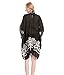 Embroidered Kimono Cardigan Beach Coverup – Sleeveless Black Spring Summer Swimsuit Cover Up