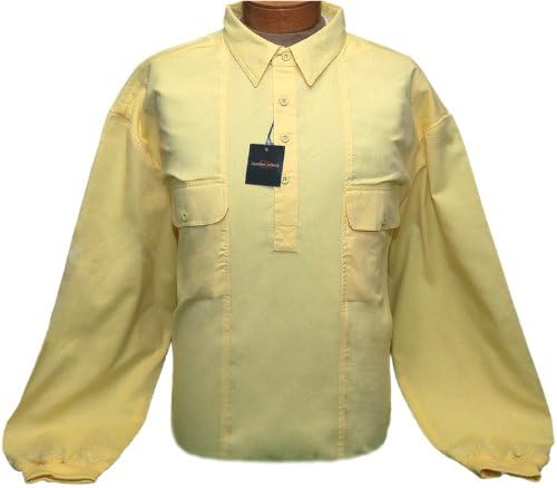 4XL Tall Yellow Canyon Ridge Long Sleeve Pullover Half Button Shirt 4XLT
