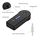 Bluetooth Receiver Adapter, Aluminum Wireless Mini Bluetooth 4.1 Receiver with Amplifier & AUX Audio Adapter and Bass Boost Option for Headphone, Car Audio, Speaker, Home Stereo, PC, Earbuds (Black)thumb 1