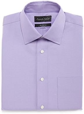 Kenneth Roberts Platinum Men's Purple Dress Shirt Purple 17.5 X 34-35