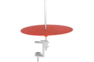 Sclmgo Tape Rack Stand, Tape Plate Piping Tray with Mount Clamp, Turntable Binding Tape Holder Reel for Industrial Sewing Mac