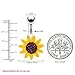 BodyJ4You Belly Button Ring Stunning Yellow Sunflower 14G Navel Banana Steel Curved Piercing Bar