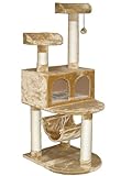 Go Pet Club Cat Tree Condo House, 21W x 24L x 54H Inches, Beige