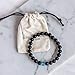 Benevolence LA Blue Water - Semi-Precious Natural Stones: Handmade 8mm Stretch Beads Beaded Matte Black