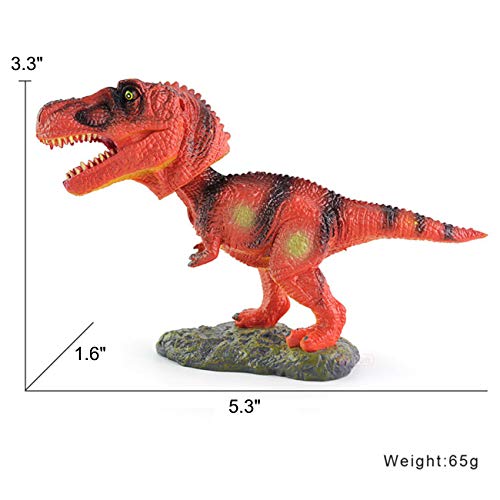 Tinsow Lovely Lifelike Bobble Head T Rex, Triceratops, Ankylosaurus, Parasaurolophus, Dinosaur Toy Figures - Creative Head Rocking Car Toy Ornaments for Dinosaur Lovers (T Rex)