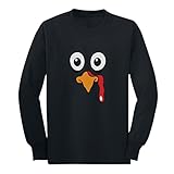 Turkey Face - Cute Little Turkey - Funny Thanksgiving Long sleeve kids T-Shirt