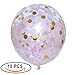 Confetti Balloons Pink and Gold 18'' Pre-Filled, 10pc Pack, For Fun Events, Birthdays, Bachelorette Party, Weddings, Engagements, Graduations, Holidays and More!