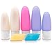Grundsoo TSA Approved Travel Bottles set | Portable leakproof travel toiletries for men and women | Made from BPA free silicone | Travel containers for backpack traveling and bathroom use 3oz & 2oz