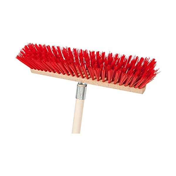 SHW-FIRE | StraÃenbesen 40 cm breit mit Kratzkante, langlebige Elaston-Borsten, 140 cm Espenholzstiel - robuster Besen mit Stiel fÃ¼r StraÃe, Hof & Garten | Made in Germany – Bild 4