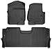 Husky Liners Fits 2017-19 Ford F-250/F-350 Crew Cab - with factory storage box Weatherbeater Front & 2nd Seat Floor Mats