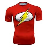 2016 Batman Avengers Costume Marvel Comics Mens Compression T shirt(M,Flash)
