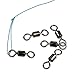 Fishing Swivels 350pcs Barrel Swivels Saltwater Freshwater Fishing Swivels Stainless Steel Rolling Swivels Fishing Tackle