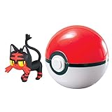 Pokemon Clip n Carry Pokeball Litten & Poke Ball Figure Set