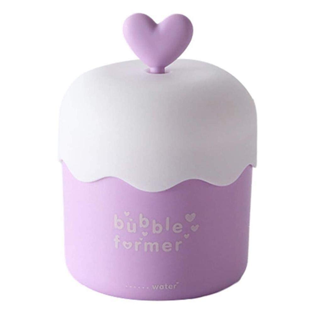 Foam Bubble Maker Cleanser Foamer Cup for Delicate and Smooth Facial Cleansing, Cute Skin Care Tools (purple)