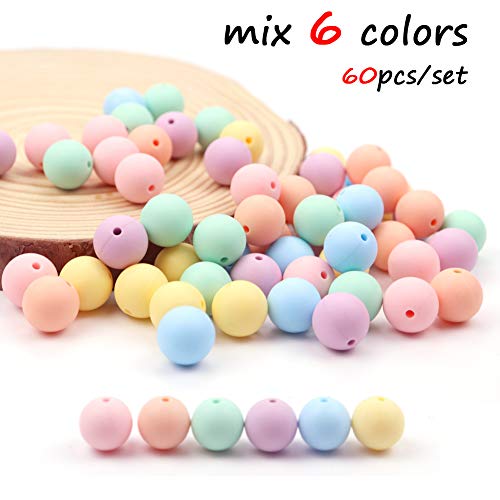 Weekjoey 60PCS Candy Color Silicone Teething Beads Nigeria Ubuy