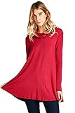 12 Ami Solid Turtleneck High Low T-Shirt Tunic Top - Made in USA