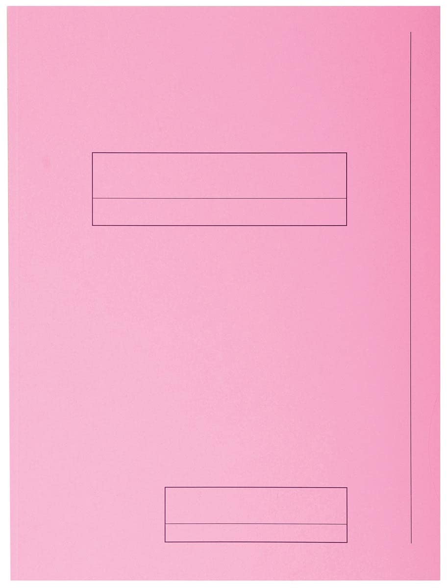 Exacompta - Ref 335003E - Super 210 Printed 2-Flap Folders - 240 x 320mm in Size, Suitable for Holding A4 Documents, 210gsm Card, Pre-Printed - Pink (Pack of 50)