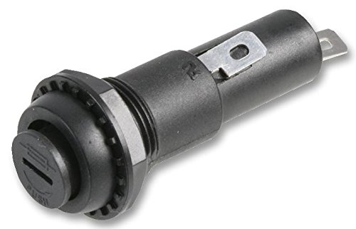 Multicomp PPFH-4432 Panel Mount Fuse Holder for 6.35 mm x 32 mm Fuses, 250Vac, 15A