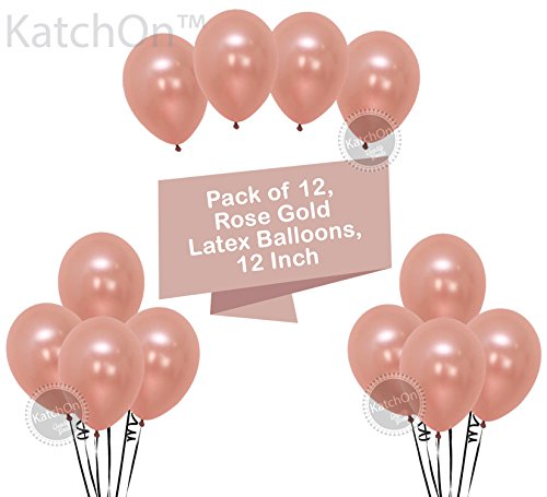 Rose gold balloons party decorations – pack of 12, great rose g…