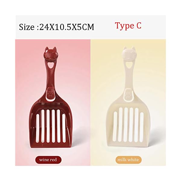 PENVEAT - Lettiera per animali domestici, in plastica, per animali domestici, gatti, pala per la pulizia dei rifiuti…