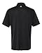 adidas Men's Climalite Textured Solid Polo (Black) (Large)