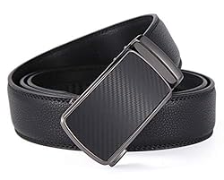 guvoosm Ratchet Belts for Men Leather Dress Suit
