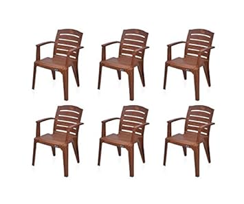 @home by Nilkamal Passion Garden Set of 6 Chair (Mango Wood)