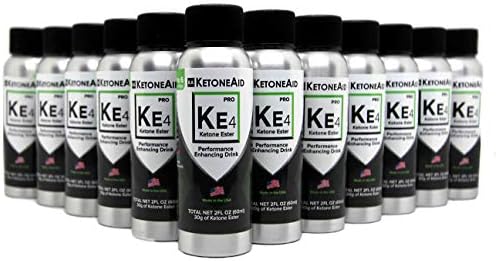 KetoneAid KE4 World's Strongest Ketone Ester Drink, 30g Exogenous D BHB. Not a Salt. Sugar Free, Caffeine Free. (12 Count)