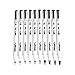 KINGART 430-10 PRO Inkline Black Micro Line & Precision Graphic Pens, 10 Assorted Nibs, BLACK Archival Waterproof Japanese Ink for Art, Illustration, Calligraphy, Sketching, Anime, Technical Drawing, Manga