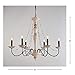 Saint Mossi 6-Lights Farmhouse Chandelier in French Country Chandelier Style,Farmhouse Pendant Light Fixtures Rustic Chandelier for Bedroom,Dining Room,Living Room,H34 x D35,Chain Adjustable