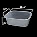 Doryh 14 L Commercial Bus Tub, Plastic Wash Tub Dishpan, 4 Packs