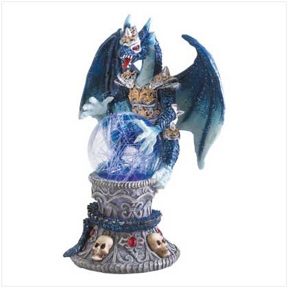 Gifts & Decor Color Change Dragon Armored Skulls Figurine Sculpture