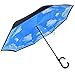 Reverse Inverted Inside Out Umbrella - Upside Down UV Sun Protection Windproof Brella That Open Better Than Most Umbrellas, Reversible Folding Double Layer, Suitable for Golf, Car, Women and Men