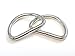 ljdeals Metal D Ring 1 inch Non Welded Nickel Plated Pack of 50
