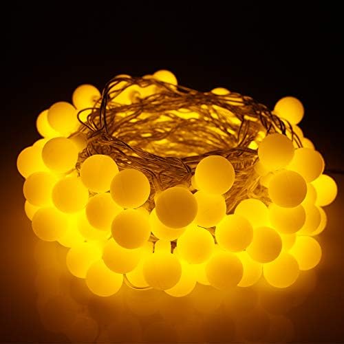 GOSTAR Globe String Lights with Remote Control, 44Ft 100 LED Waterproof Decorative Ball Light, USB Powered Starry Fairy String Lights Warm White Ambiance Lighting for Wedding, Garden, Xmas Party