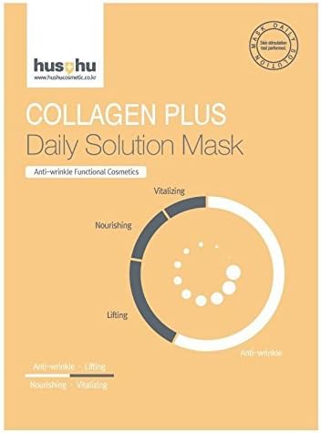 Hushu Collagen Daily Solution Facial Mask, 5 sheets