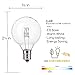 10-Pack LED G40 Replacement Bulbs, E12 Screw Base LED Globe Light Bulbs for Patio String Lights, Equivalent to 5-Watt Clear Light Bulbs