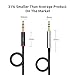 [4.2](20) VOJO Aux in Cord for Car 3.5mm Auxiliary Audio Cable with Mic/Microphone 6ft Coiled Hotline [Black], Ultra Slim Metal Shell for iPhone 6 6s Plus Beats Headphone, RemoteTalk & Tangle-Free